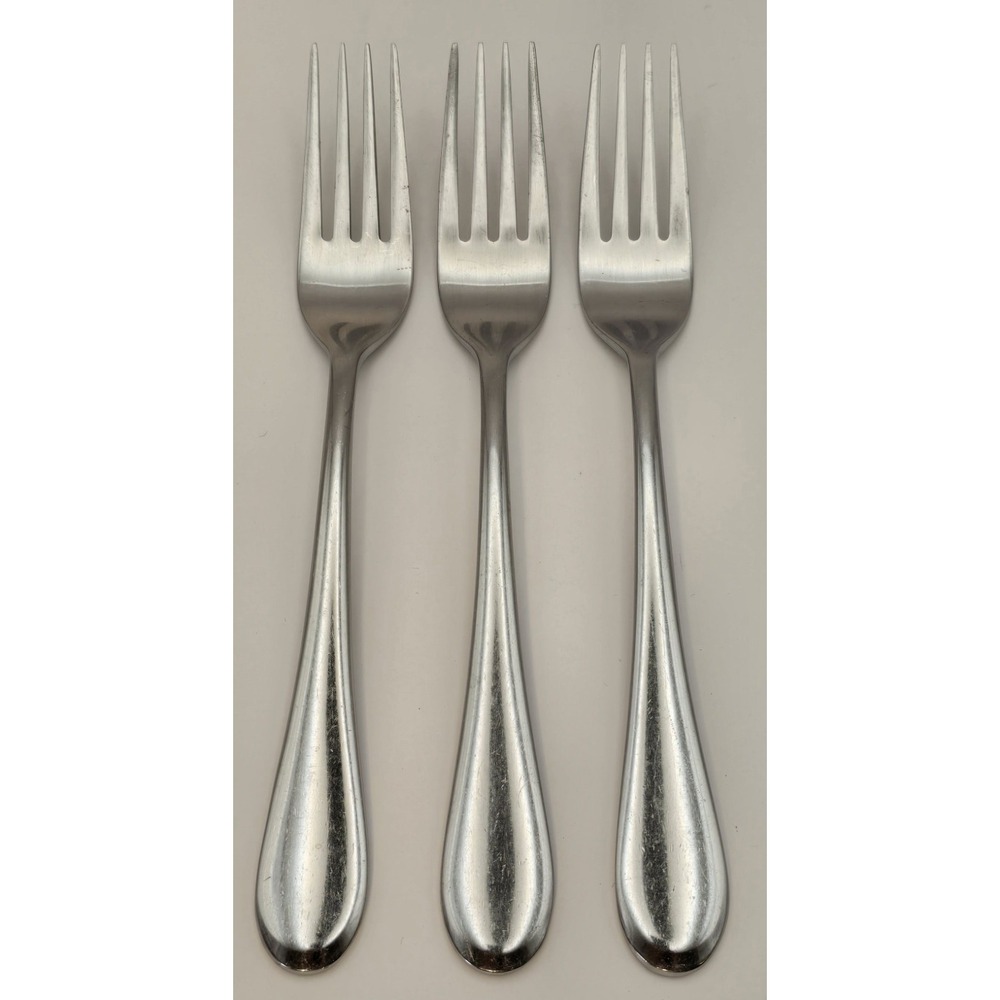 Oneida‎ ICARUS Glossy Set of 3 Dinner Forks Stainless Flatware Glossy Silverware